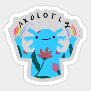 I Axolotly love my Axolotl - Blue Sticker